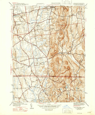 United States Geological Survey Hampden, MA-CT (1944, 31680-Scale) digital map