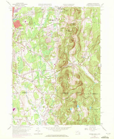 United States Geological Survey Hampden, MA-CT (1958, 24000-Scale) digital map