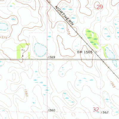 United States Geological Survey Hampden, ND (1970, 24000-Scale) digital map