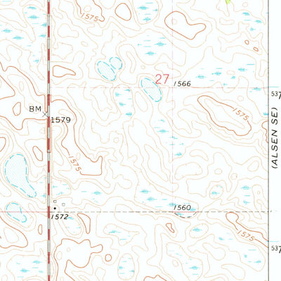 United States Geological Survey Hampden, ND (1970, 24000-Scale) digital map