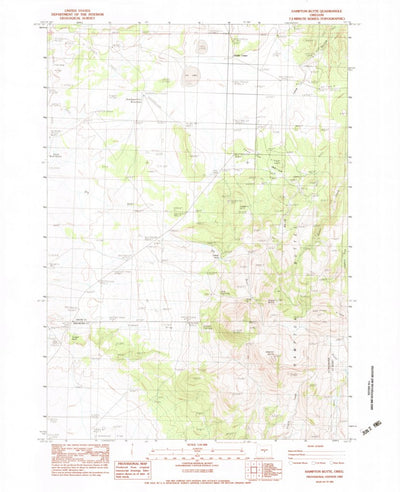 United States Geological Survey Hampton Butte, OR (1983, 24000-Scale) digital map