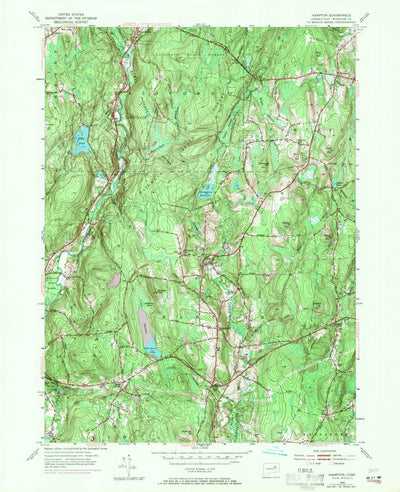 United States Geological Survey Hampton, CT (1953, 24000-Scale) digital map