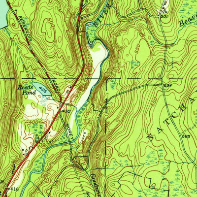 United States Geological Survey Hampton, CT (1953, 31680-Scale) digital map