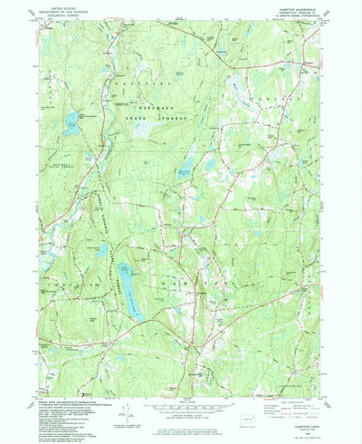 United States Geological Survey Hampton, CT (1984, 24000-Scale) digital map