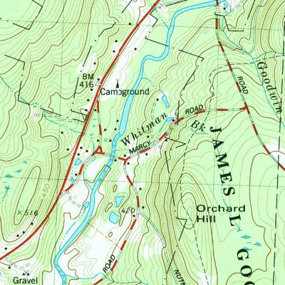 United States Geological Survey Hampton, CT (1984, 24000-Scale) digital map
