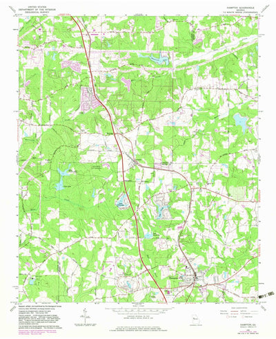 United States Geological Survey Hampton, GA (1965, 24000-Scale) digital map