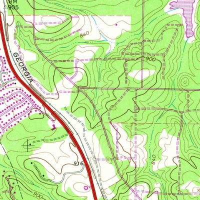 United States Geological Survey Hampton, GA (1965, 24000-Scale) digital map