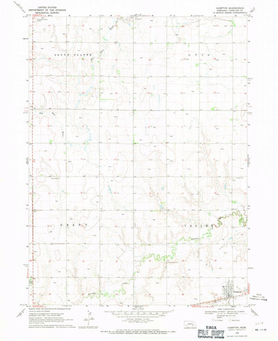 United States Geological Survey Hampton, NE (1968, 24000-Scale) digital map