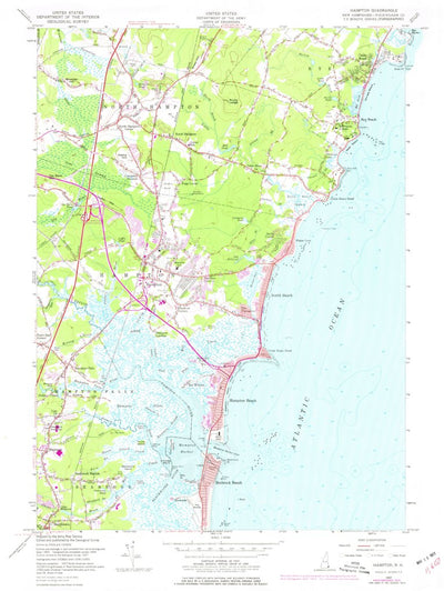 United States Geological Survey Hampton, NH-MA (1957, 24000-Scale) digital map