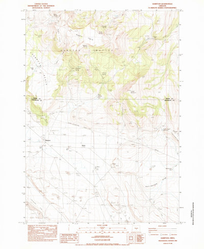 United States Geological Survey Hampton, OR (1983, 24000-Scale) digital map