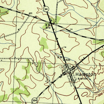 United States Geological Survey Hampton, PA (1944, 31680-Scale) digital map