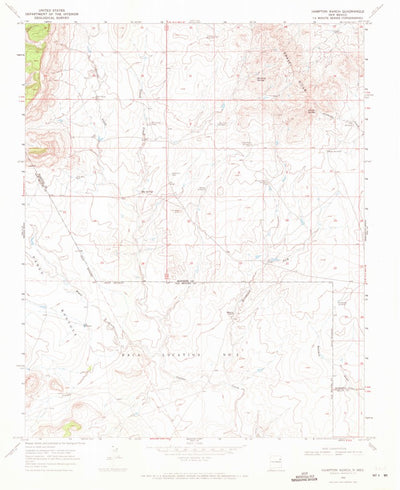 United States Geological Survey Hampton Ranch, NM (1968, 24000-Scale) digital map