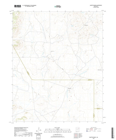 United States Geological Survey Hampton Ranch, NM (2020, 24000-Scale) digital map