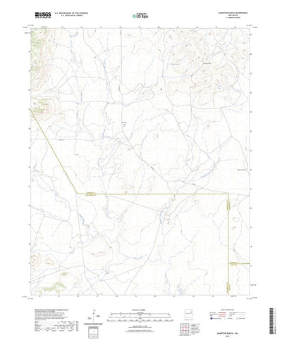 United States Geological Survey Hampton Ranch, NM (2023, 24000-Scale) digital map