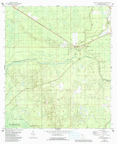United States Geological Survey Hampton Springs, FL (1954, 24000-Scale) digital map
