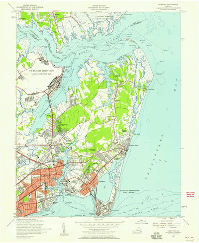 United States Geological Survey Hampton, VA (1955, 24000-Scale) digital map