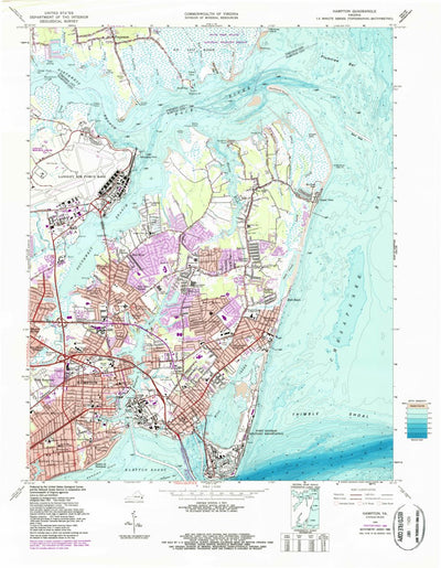 United States Geological Survey Hampton, VA (1965, 24000-Scale) digital map