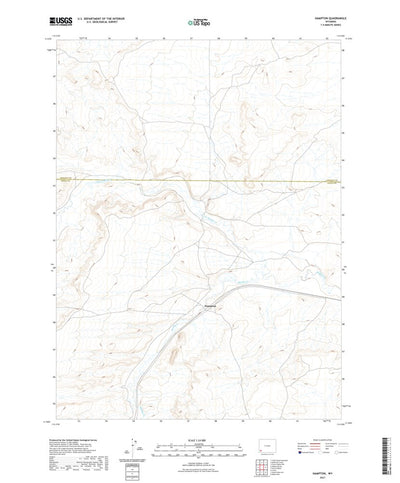 United States Geological Survey Hampton, WY (2021, 24000-Scale) digital map