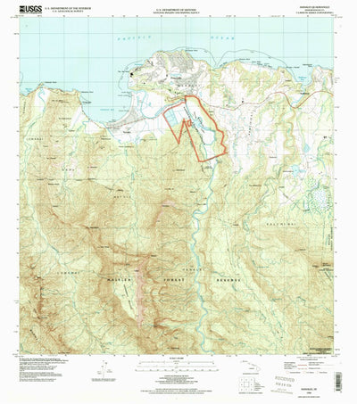 United States Geological Survey Hanalei, HI (1996, 24000-Scale) digital map