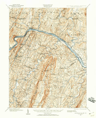 United States Geological Survey Hancock, MD-WV-PA (1899, 62500-Scale) digital map