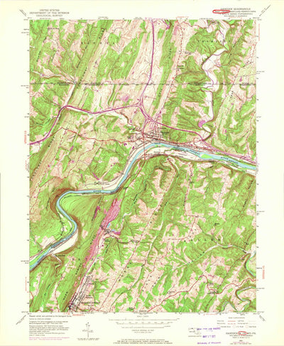 United States Geological Survey Hancock, MD-WV-PA (1951, 24000-Scale) digital map