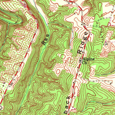 United States Geological Survey Hancock, MD-WV-PA (1951, 24000-Scale) digital map