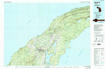 United States Geological Survey Hancock, MI (1985, 100000-Scale) digital map