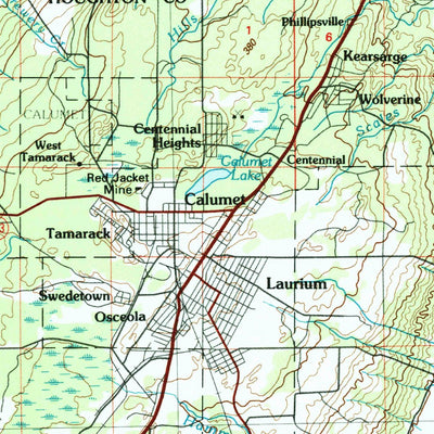 United States Geological Survey Hancock, MI (1985, 100000-Scale) digital map