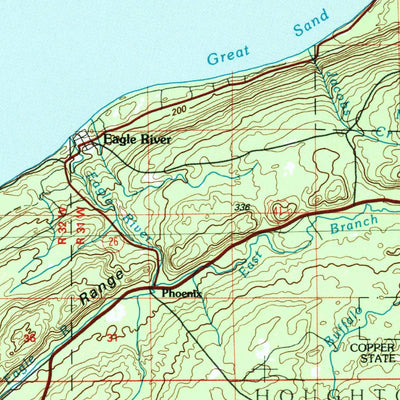 United States Geological Survey Hancock, MI (1985, 100000-Scale) digital map