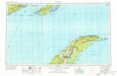 United States Geological Survey Hancock, MI-MN-WI (1958, 250000-Scale) digital map