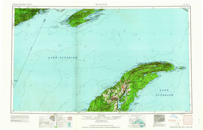United States Geological Survey Hancock, MI-MN-WI (1961, 250000-Scale) digital map