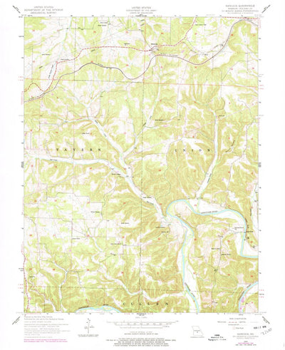 United States Geological Survey Hancock, MO (1954, 24000-Scale) digital map