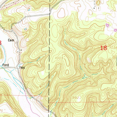 United States Geological Survey Hancock, MO (1954, 24000-Scale) digital map