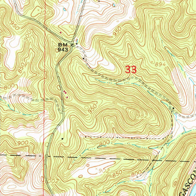 United States Geological Survey Hancock, MO (1954, 24000-Scale) digital map