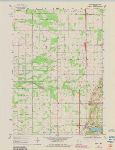United States Geological Survey Hancock, WI (1968, 24000-Scale) digital map