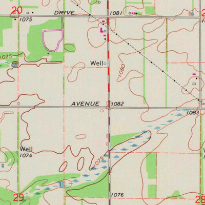 United States Geological Survey Hancock, WI (1968, 24000-Scale) digital map