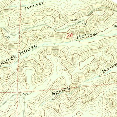 United States Geological Survey Handy, MO (1968, 24000-Scale) digital map