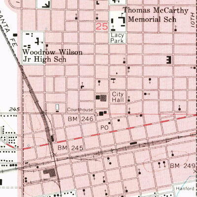 United States Geological Survey Hanford, CA (1954, 24000-Scale) digital map