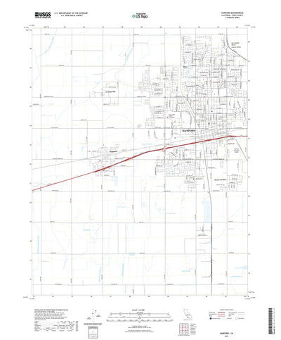 United States Geological Survey Hanford, CA (2021, 24000-Scale) digital map