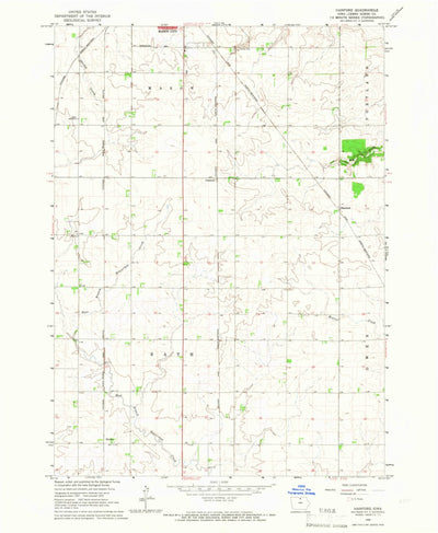 United States Geological Survey Hanford, IA (1959, 24000-Scale) digital map