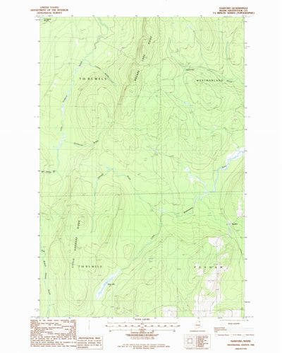 United States Geological Survey Hanford, ME (1986, 24000-Scale) digital map