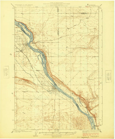 United States Geological Survey Hanford, WA (1924, 62500-Scale) digital map