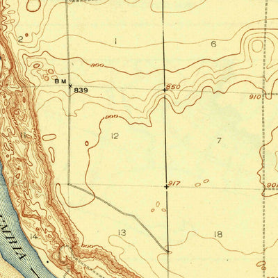 United States Geological Survey Hanford, WA (1924, 62500-Scale) digital map