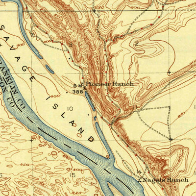 United States Geological Survey Hanford, WA (1924, 62500-Scale) digital map