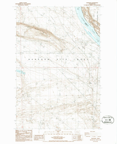 United States Geological Survey Hanford, WA (1986, 24000-Scale) digital map