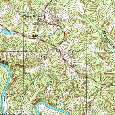 United States Geological Survey Hanging Rock, NC (1997, 24000-Scale) digital map