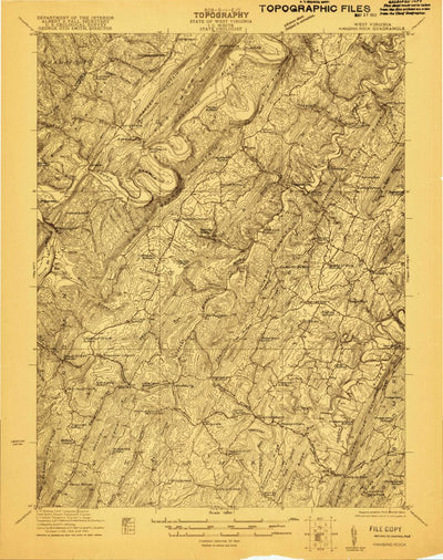United States Geological Survey Hanging Rock, WV (1921, 48000-Scale) digital map