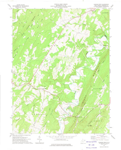 United States Geological Survey Hanging Rock, WV (1973, 24000-Scale) digital map