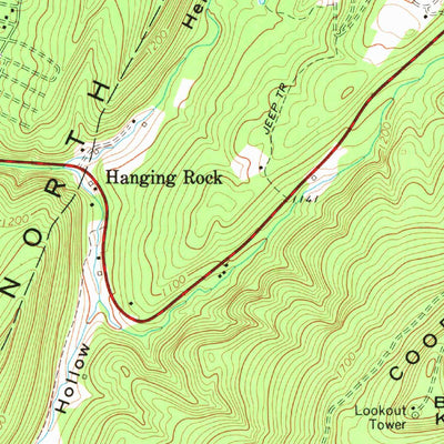United States Geological Survey Hanging Rock, WV (1973, 24000-Scale) digital map