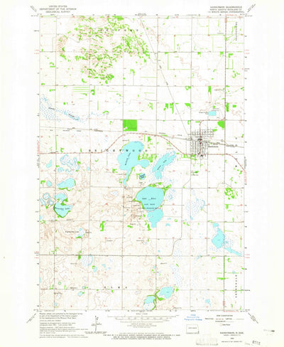 United States Geological Survey Hankinson, ND (1964, 24000-Scale) digital map